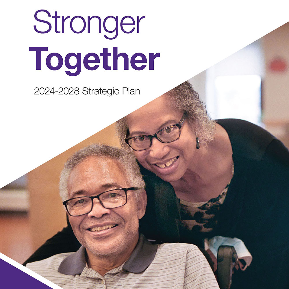 Strategic Plan cover with an image of two smiling seniors